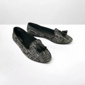 Kelly & Katie Tweed Patterned Loafers
